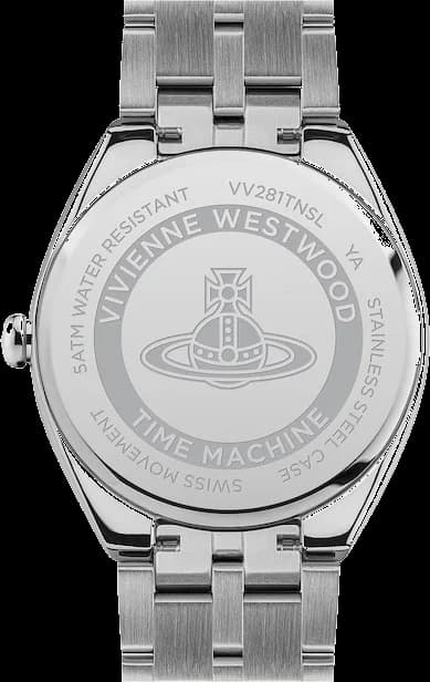 Montre Femme Vivienne Westwood The Mews VV281TNSL bracelet argent en acier cadran orange vue 5