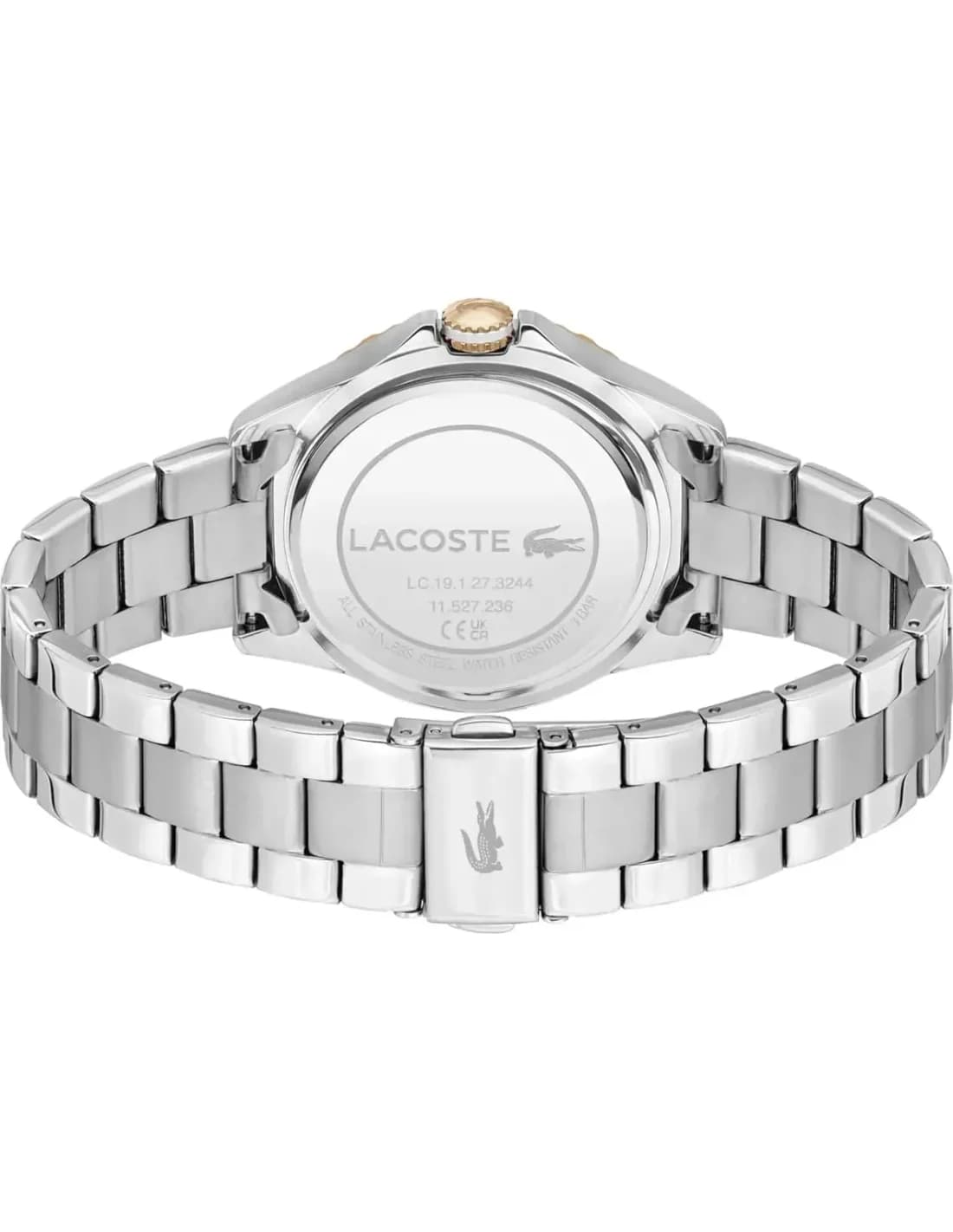 Lacoste 2001370 côté fond de boîtier argent