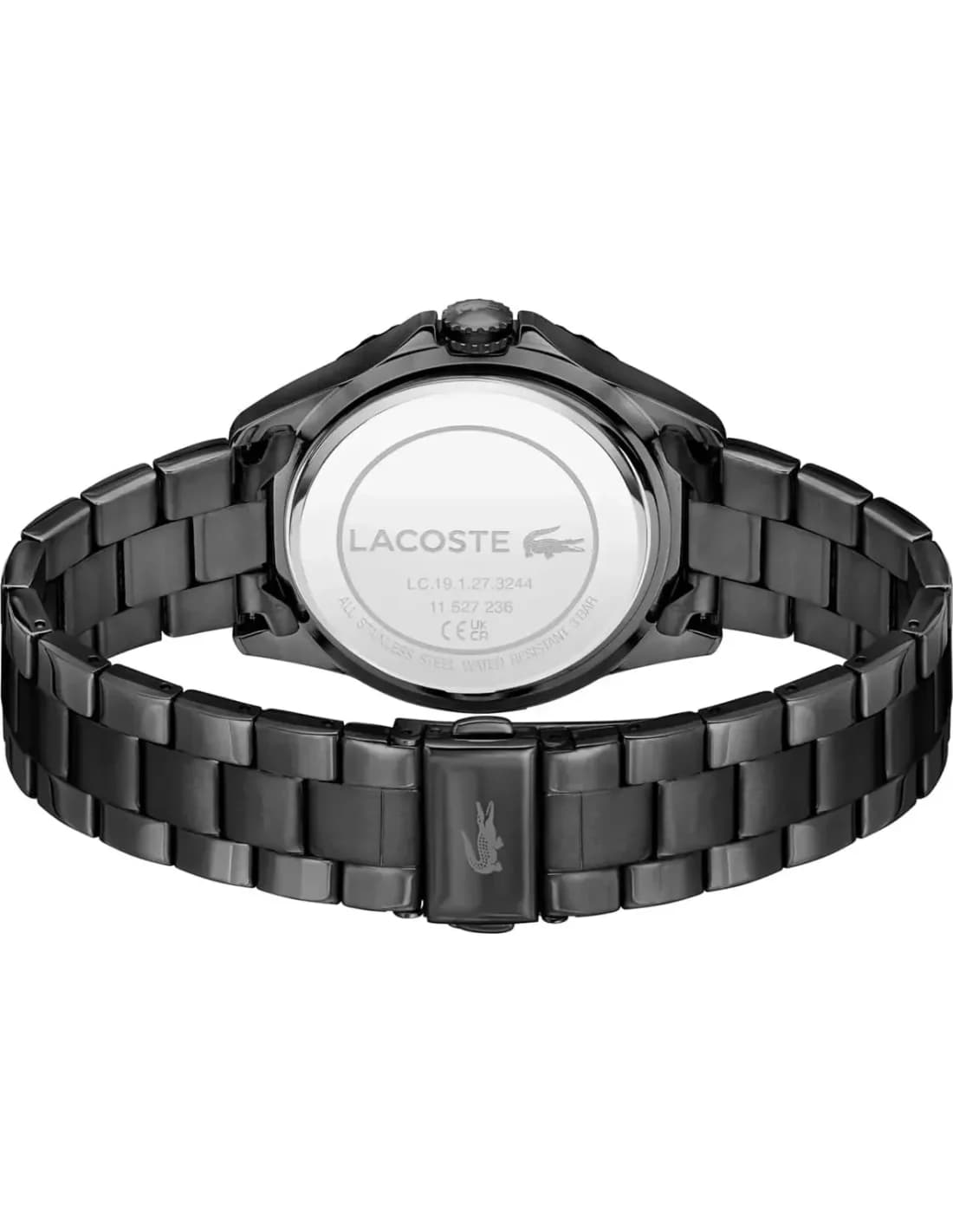 Montre Femme Lacoste Santorini 2001373 cadran noir bracelet acier vue 4
