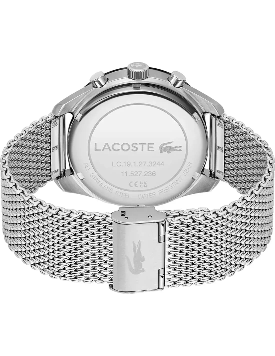 Lacoste Boston 2011163 men's silver watch, mesh bracelet vue 4