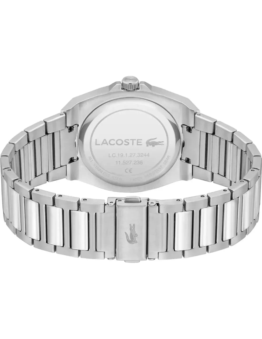 Lacoste Reno 2011335 men's silver watch, steel link bracelet vue 4