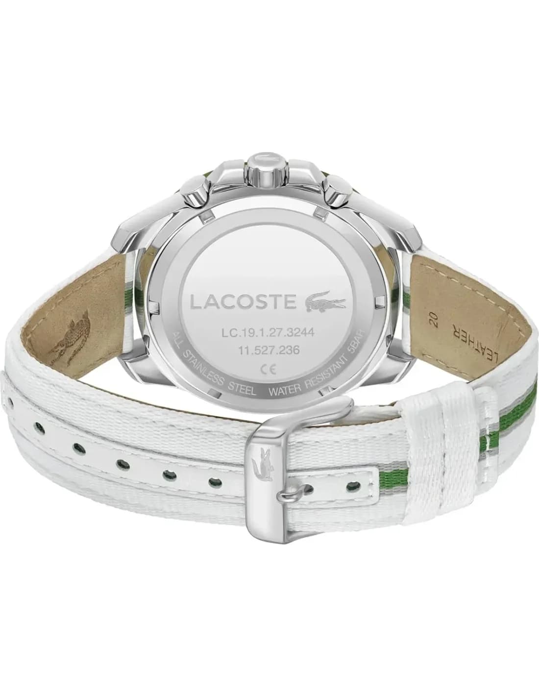 Lacoste 2011340 côté fond de boîtier argent