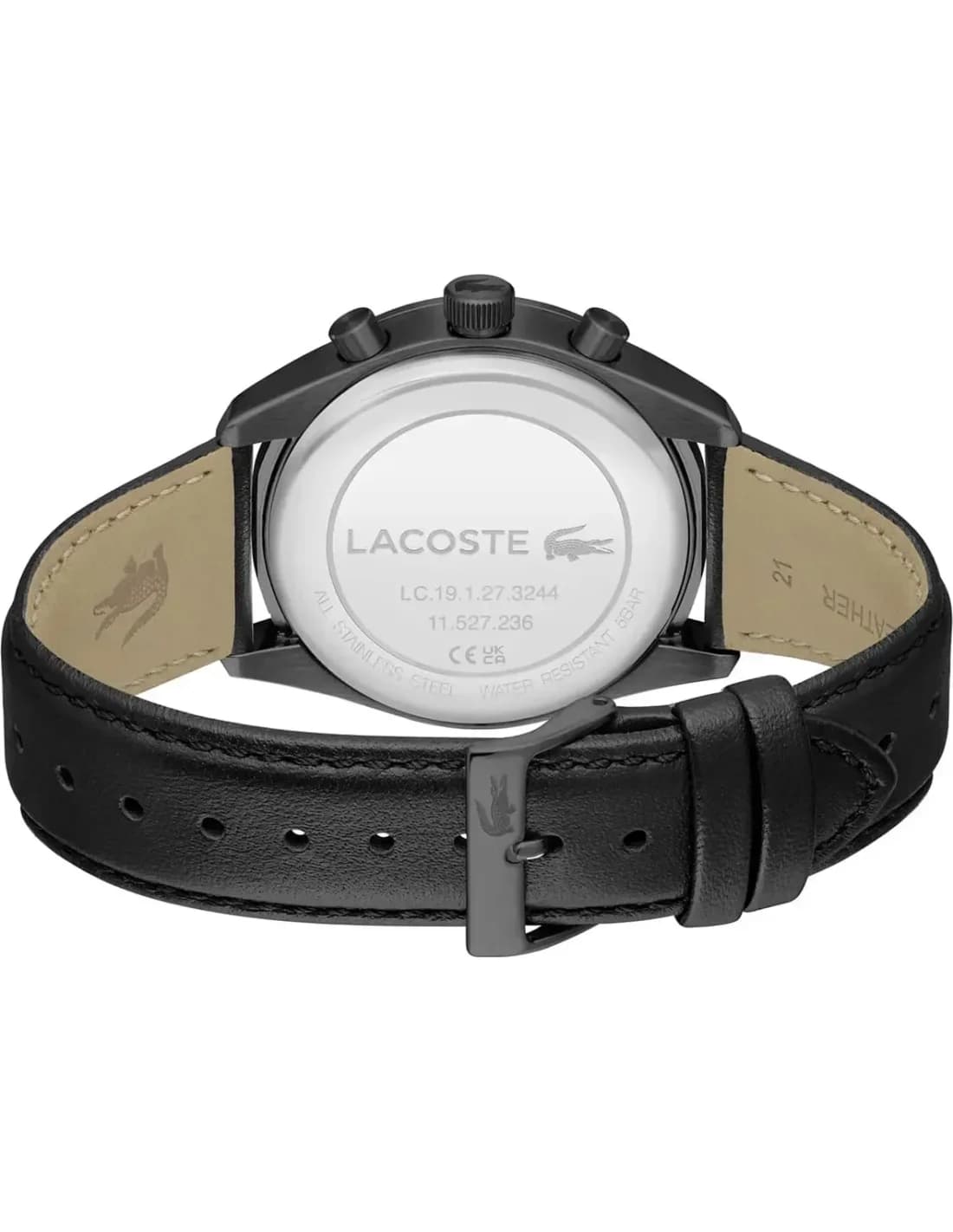 Lacoste 2011345 côté fond de boîtier noir