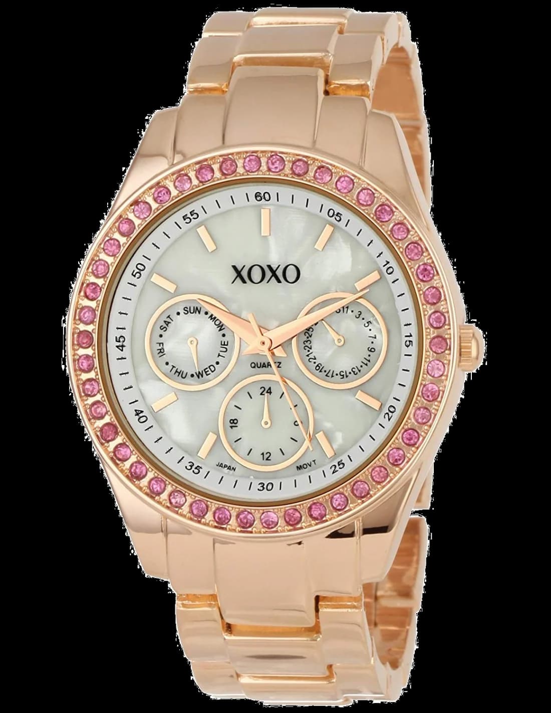 XOXO Rhinestone Accent XO5298A Rose Gold Women's Watch vue 2