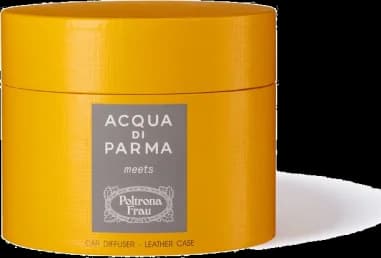 Leather car air freshener Acqua Di Parma meets Poltona Frau