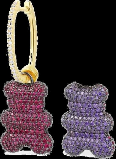 APM Monaco YE14055XKRV montre femme, boucle d'oreille ourson