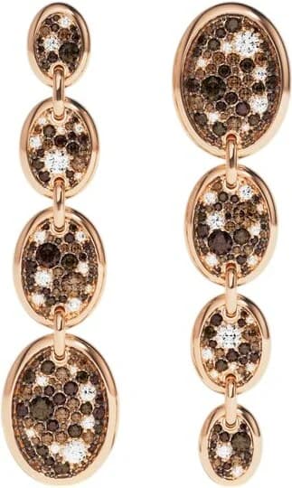 APM Monaco PE15363M montre femme, Festival ovales chocolat pendantes or rose