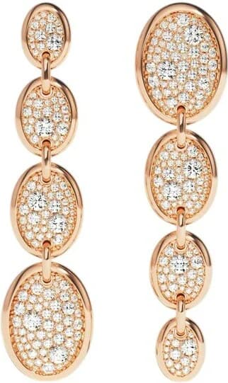 APM Monaco PE15363OX montre femme, Festival ovales chocolat pendantes or rose cristaux