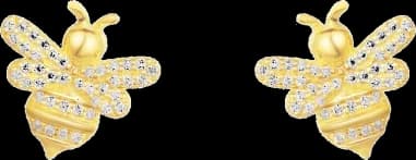 APM Monaco AE10256OXY montre femme, boucles d'oreilles mini abeilles or jaune
