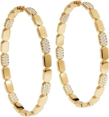 APM Monaco YE15533OX montre femme, micropavés de cristaux sur or jaune 18 carats