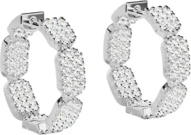 APM Monaco AE15825OX montre femme, mini créoles Yacht Club argent 925 micropavées