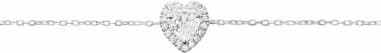 APM Monaco AS162-47 montre femme, bracelet ajustable coeur micropavé cristaux