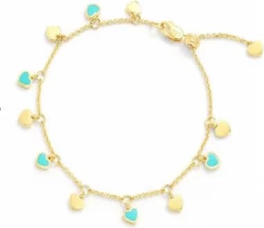 APM Monaco AS184-63 montre femme, bracelet ajustable breloques mini coeurs