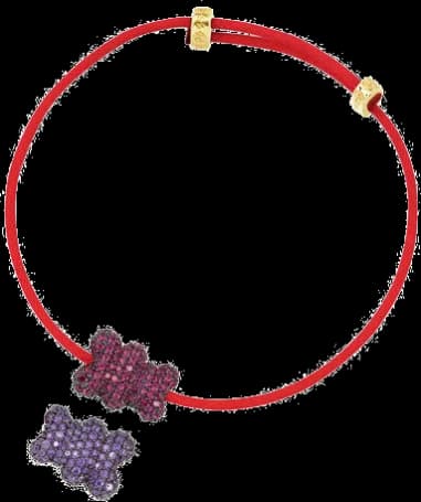 APM Monaco YB4680KRVR-S montre unisexe, bracelet Yummy Bear Valentin en nylon rouge