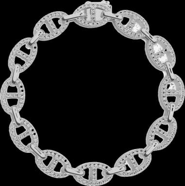 APM Monaco Chain Bracelet in 925 Silver - Marine maille milanaise Elegance