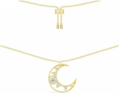 APM Monaco AC5186OXY montre femme, collier ajustable avec pendentif lune incrusté