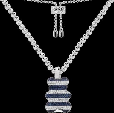 APM Monaco AC6880XKB montre unisexe, pavé de cristaux motif ourson ajustable