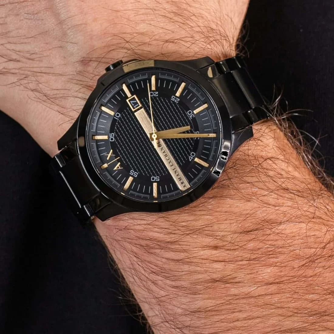 Armani Exchange AX2413 Black IP Stainless Steel Watch vue 6