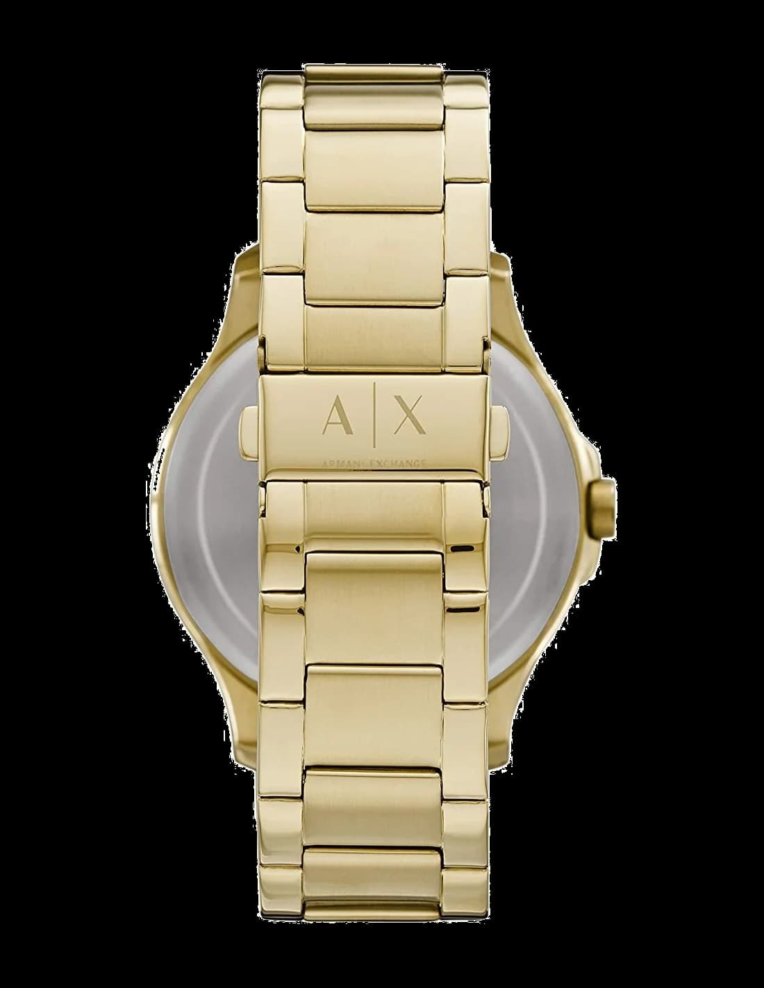 Gros plan sur le cadran or de la Armani Exchange AX2415