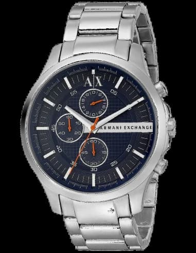 Armani Exchange AX2155 Stainless Steel Chronograph Watch with Black Dial