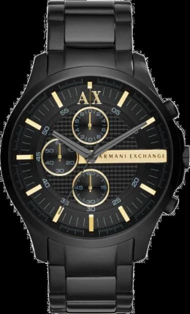Armani Exchange AX2164 montre homme, noir sur bracelet acier avec chronographe