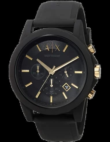 Armani Exchange AX7105 Men's Watch Black Silicone Strap