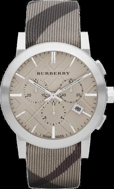Burberry BU9358 montre unisexe, cadran marron fumé, bracelet cuir