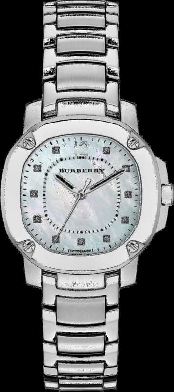 Burberry BBY1804 montre femme, cadran nacre et cristaux lumineux