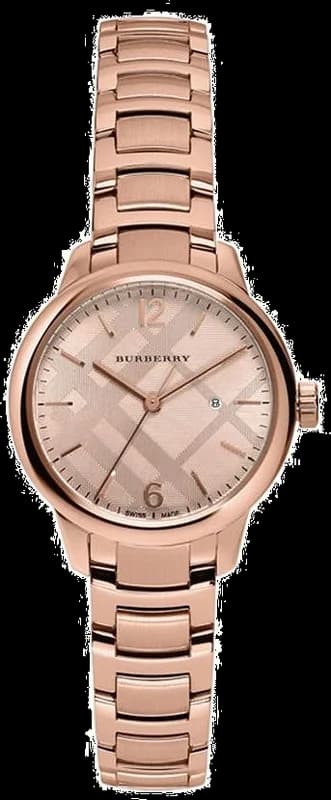 Burberry BU10116 montre femme, cadran or rose et bracelet acier