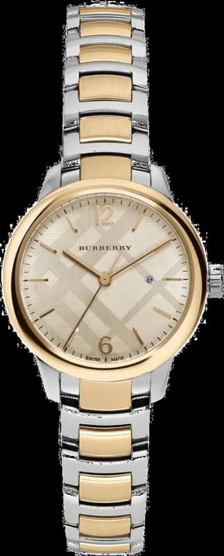 Burberry BU10118 montre femme, au cadran or et bracelet acier bicolore
