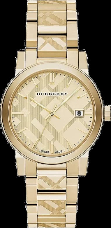 Montre Burberry BU9038 unisexe cadran or bracelet acier