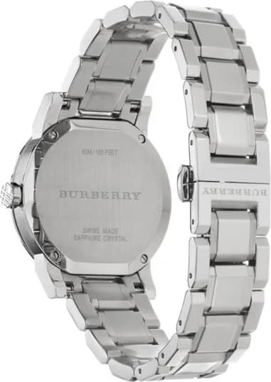 Burberry BU9100 vue de côté, bracelet acier
