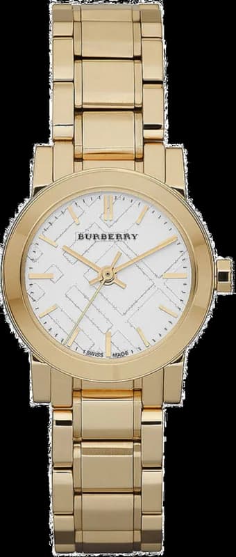 Burberry BU9203 montre femme, cadran or, bracelet acier doré jaune