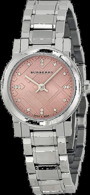 Burberry BU9223 montre femme, cadran or rose avec index diamants
