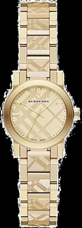 Burberry BU9234 montre femme, au cadran or et bracelet acier doré jaune