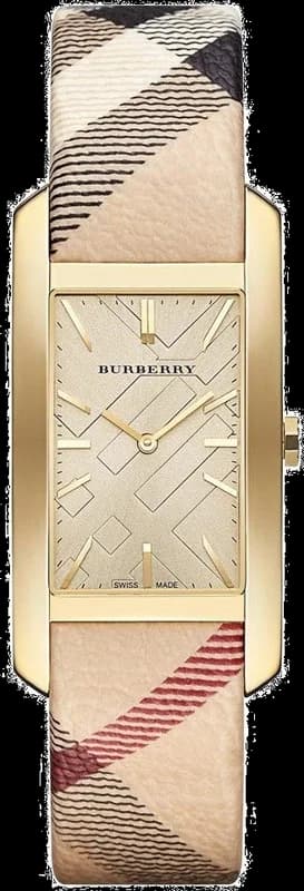 Burberry BU9407 montre femme, cadran or rose sur cuir beige