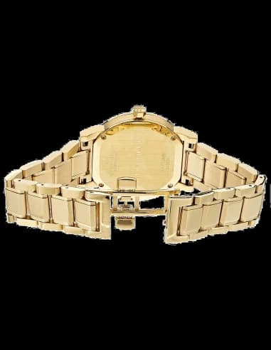 Gros plan sur le cadran argent de la Burberry BU9003