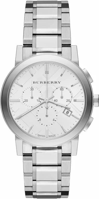 Burberry BU9750 montre unisexe, chronomètre acier cadran bleu