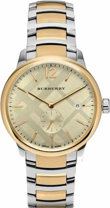 Burberry BU10011 montre femme, cadran or sur bracelet bi-ton acier