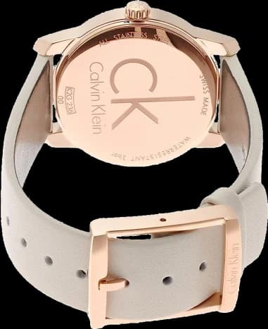 Calvin Klein K2G236X6 Watch with Beige Leather Strap vue 4