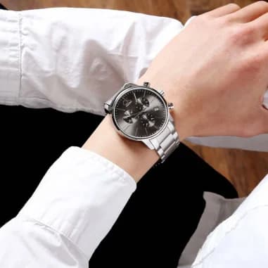 Calvin Klein K2H27104 Chronograph Black Dial Stainless Steel Men's Watch vue 5