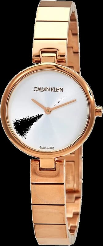 Gros plan sur le cadran argent de la Calvin Klein K8G23646