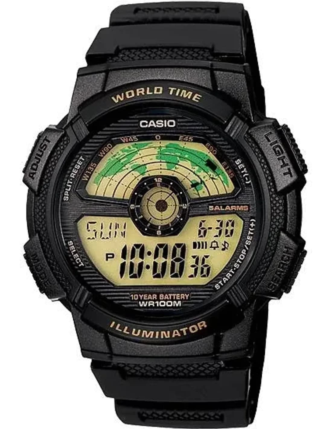 Montre Homme Casio AE-1100W-1BVEF Noir vue 2