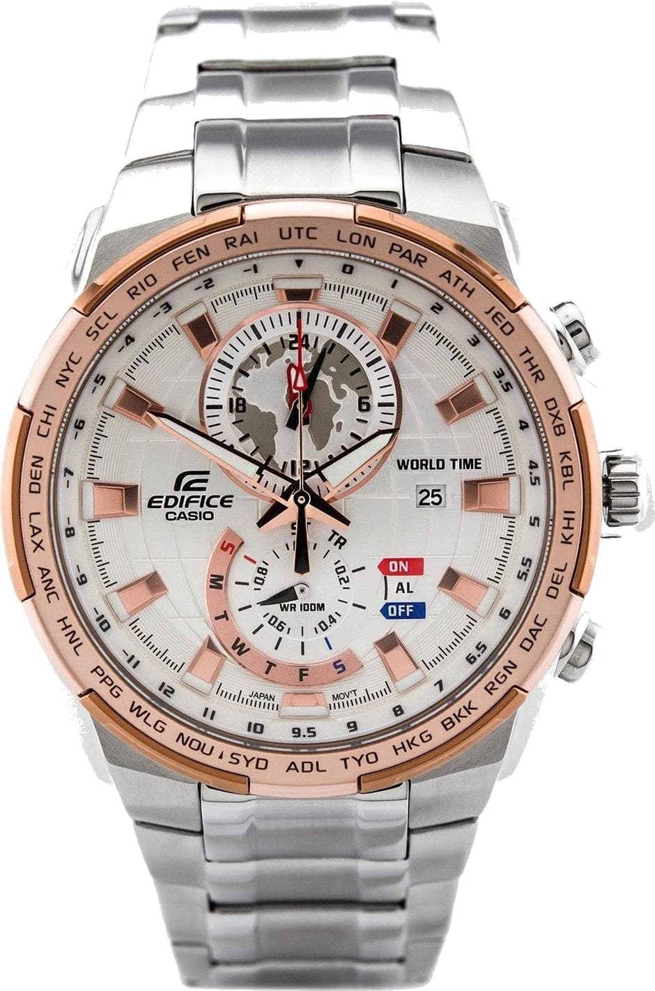 Montre Casio EFR-550D-7AVUEF homme cadran argent bracelet acier