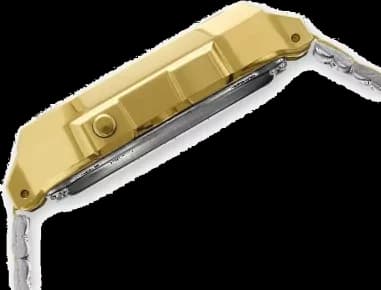 Gros plan sur le cadran vert de la Casio A168WEGC-3EF