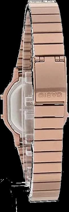 Casio LA-11WR-5AEF vue de côté, bracelet métal