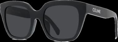 Celine CL40198F 01A montre, cadran noir, monture noire, style monochromes