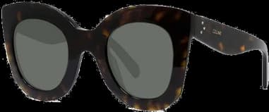 Celine CL4005FN 52N montre, acétate écaille, verres bruns, forme papillon