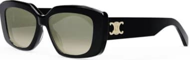 Celine CL40216U 01F montre, lunettes de soleil oeil de chat noires