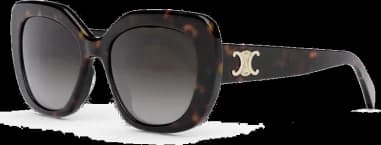 Celine CL40226U 52K montre, monture noire, verres bruns dégradés